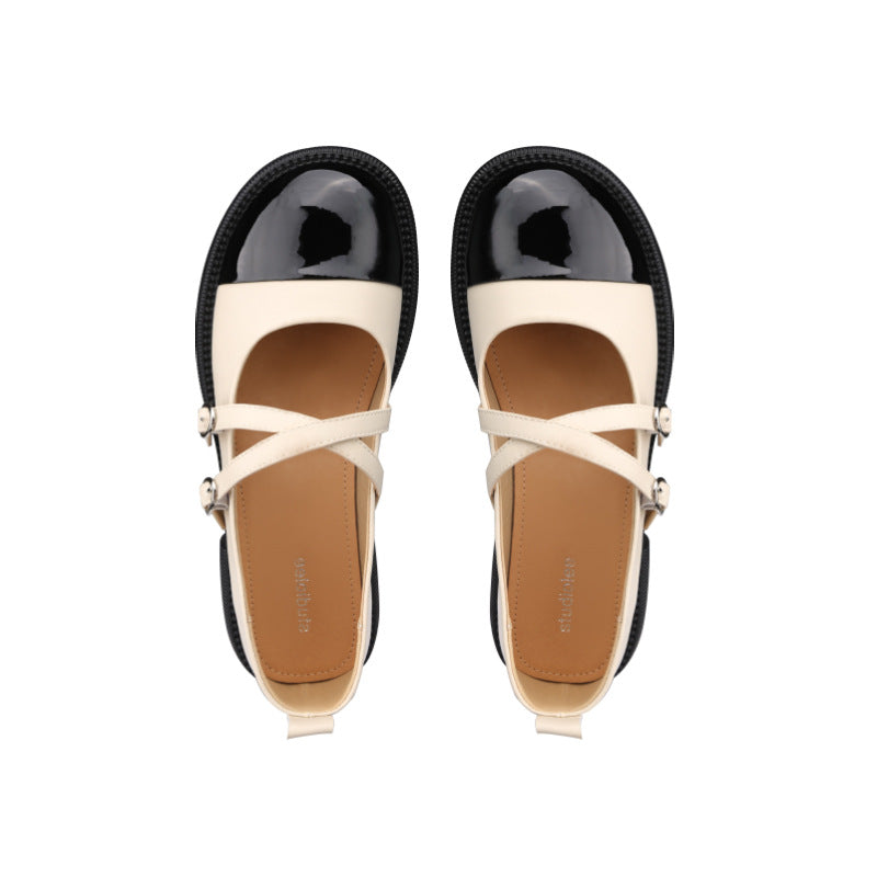 Women's Mary Jane Chunky Low-cut Temperament With