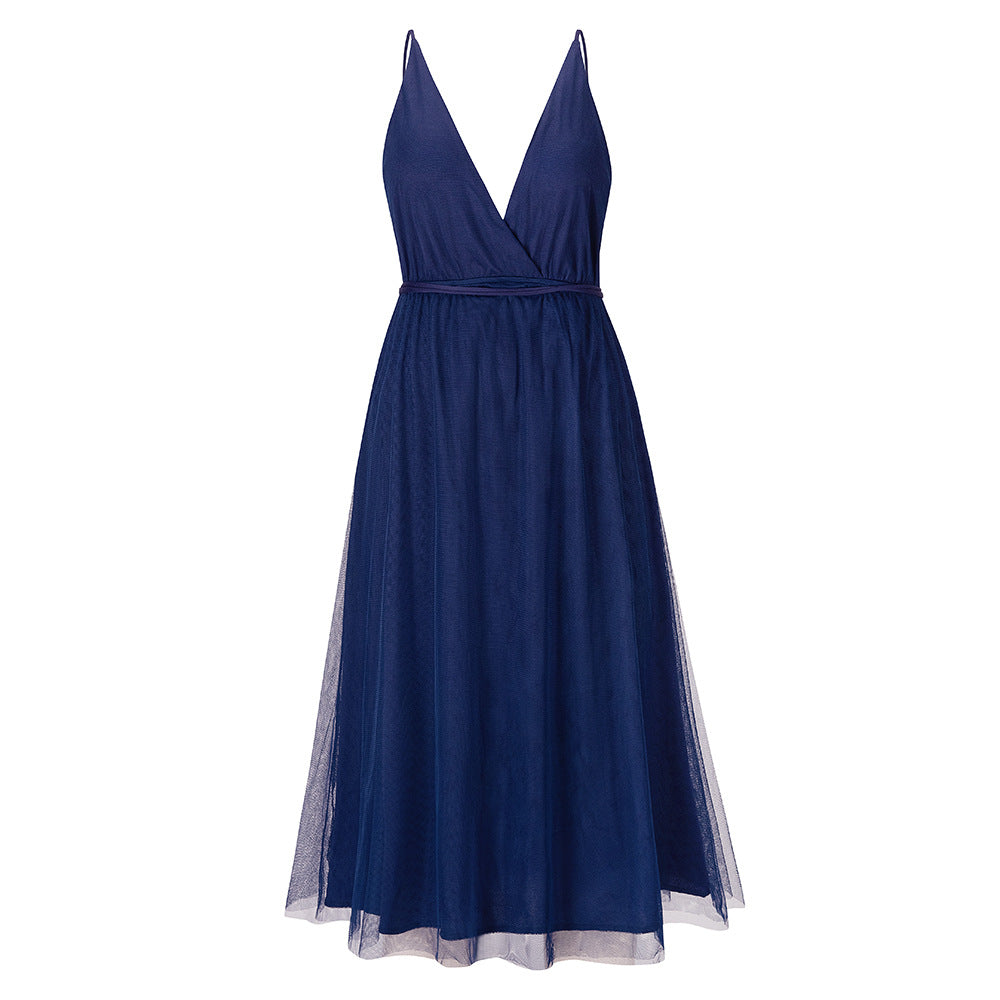 Cami-Kleid Mesh Elegantes Kleid Brautjungfernkleid