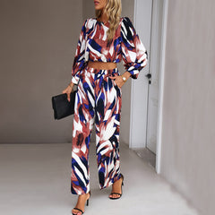 Fall Casual Printing sets Two Piece Set