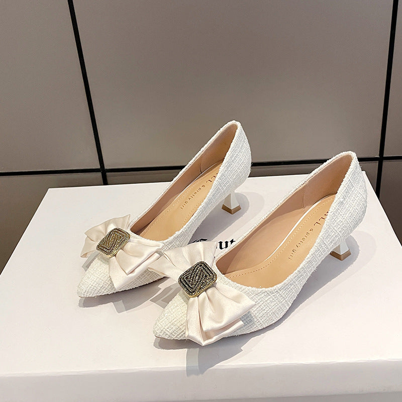 Chaussures de printemps hautes violettes exquises de grande taille pour femmes