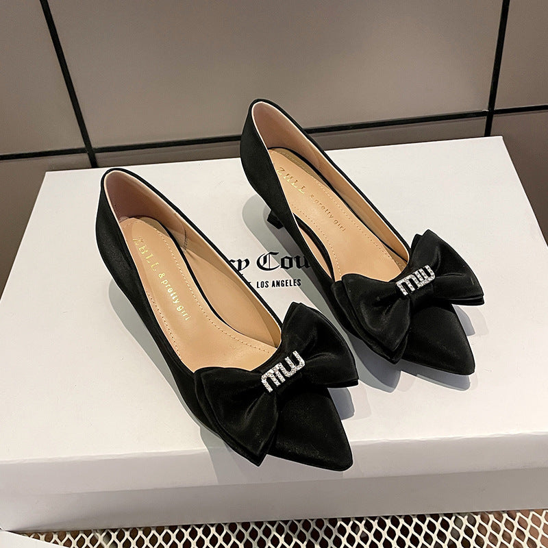Trendy Women's Size French High Shallow Heels