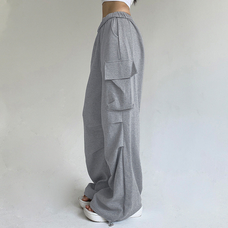 Street Pleated Sweatpants Casual Pants