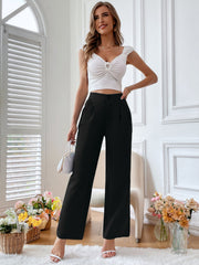 Lässige, lockere, figurbetonte Hose mit hoher Taille