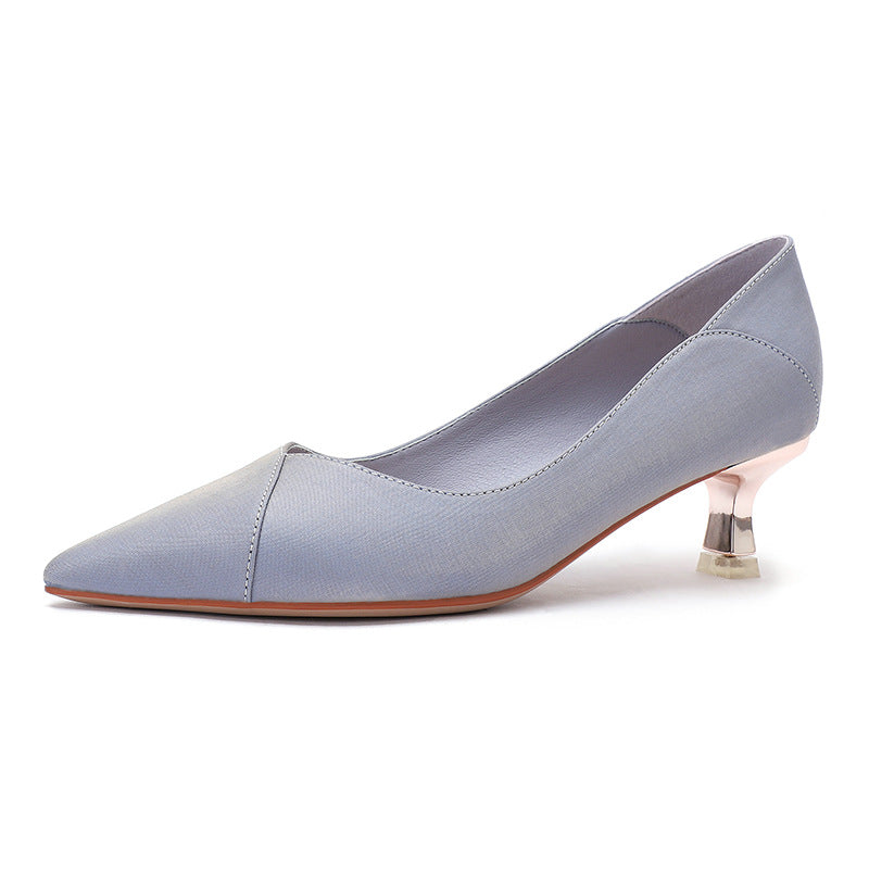 Women's Fu Bridesmaid High Stiletto Satin Mid