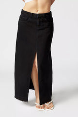 Retro Slim Fit Denim Long Skirts