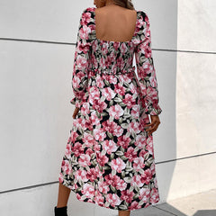 Backless Printed Dress