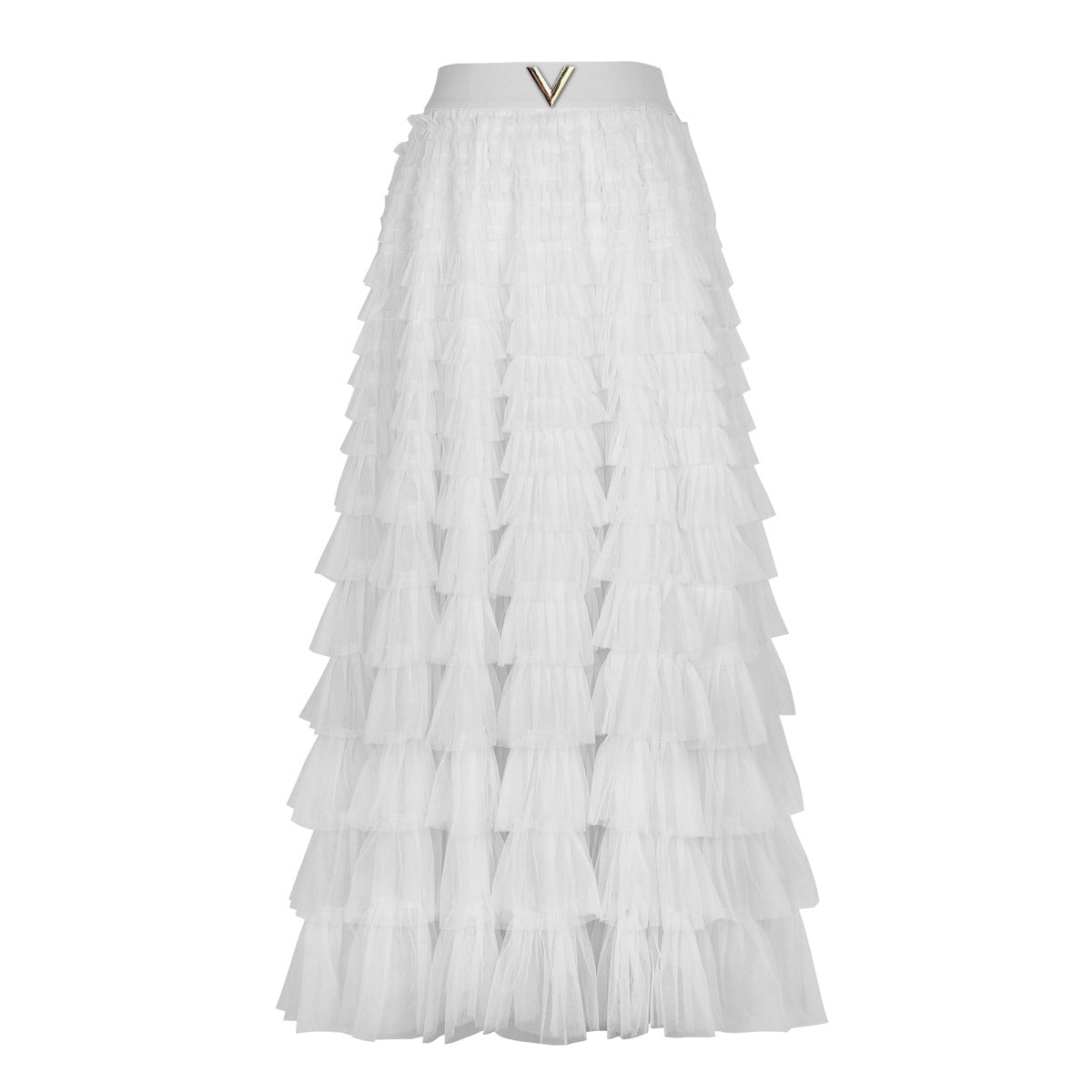 Robe longue simple et élégante de haute qualité pour célébrités sur Internet, robe à volants, jupe trapèze