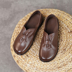 Women's Genuine Soft Bottom Mom Flat Leisure Men's Shoes