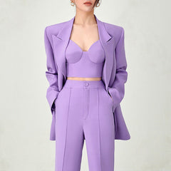 High Quality Casual Office Internet Celebrity Business Blazer Suit Set Three Piece Suit