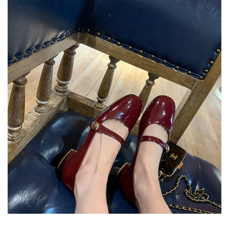 Women's Vintage Mary Jane Low-cut Round Toe Small