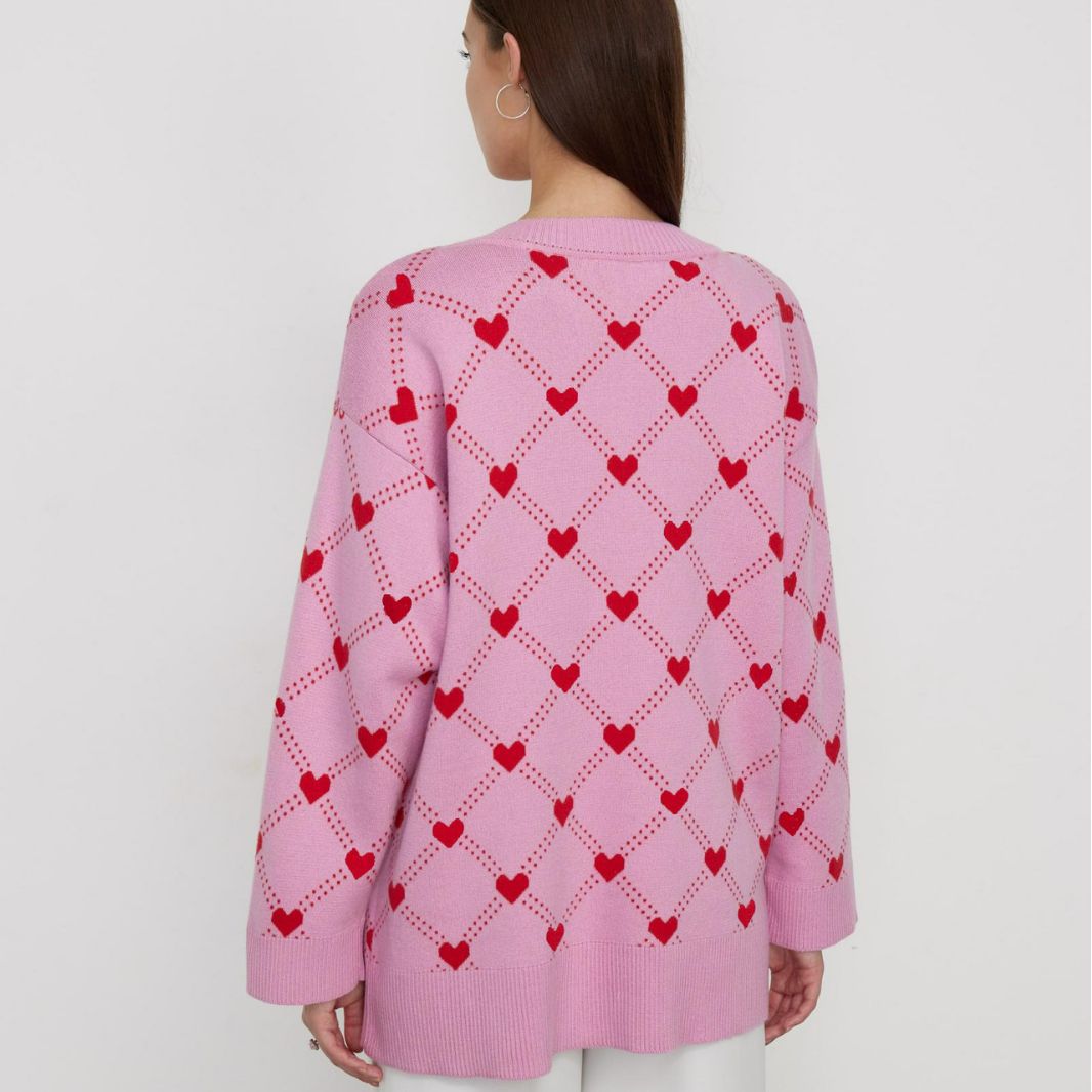 Pullover Russland Liebe Brokatpullover Strickjacke Herbst