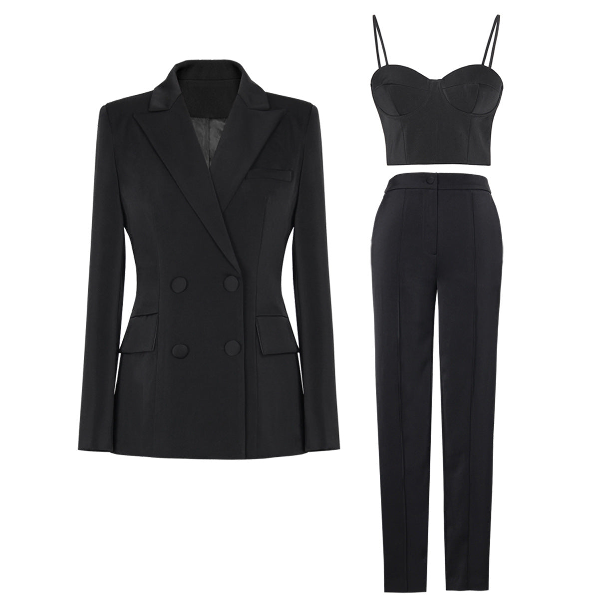 High Quality Casual Office Internet Celebrity Business Blazer Suit Set Three Piece Suit