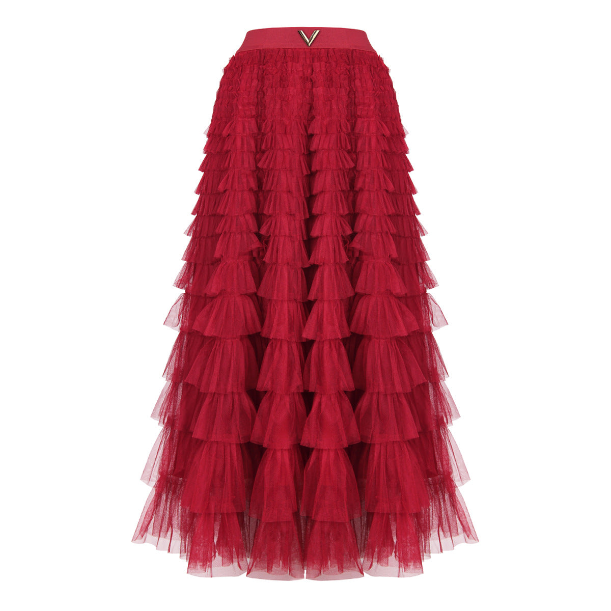 Robe longue simple et élégante de haute qualité pour célébrités sur Internet, robe à volants, jupe trapèze