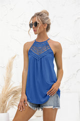 Lace Stitching Halter Top