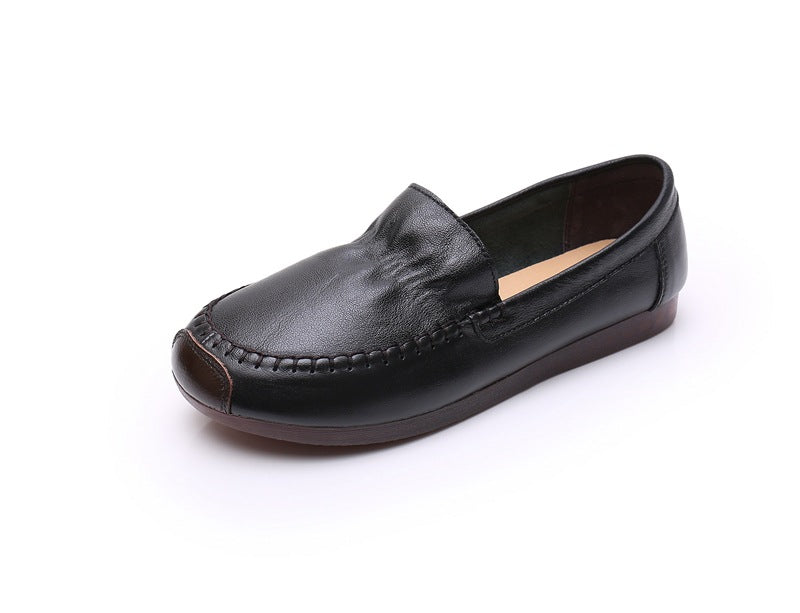Escarpins Mom confortables en cuir de vache à semelle souple pour femmes, taille L