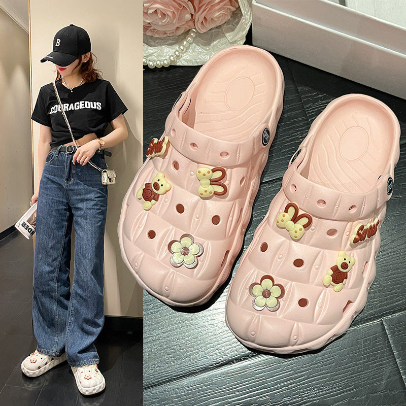 Women's Flat For Outdoors Cartoon Two-way