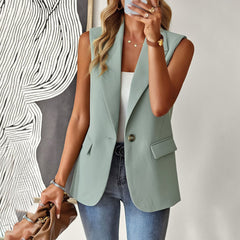 Blazer Loose Office Sleeveless Vest