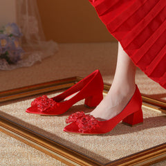 Talons hauts épais style Toast pour femmes
