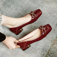 Women's Spring Shallow Mouth French Square Toe