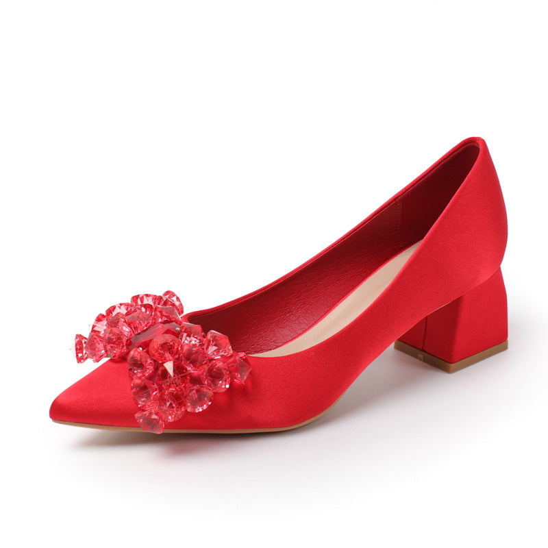 Talons hauts épais style Toast pour femmes