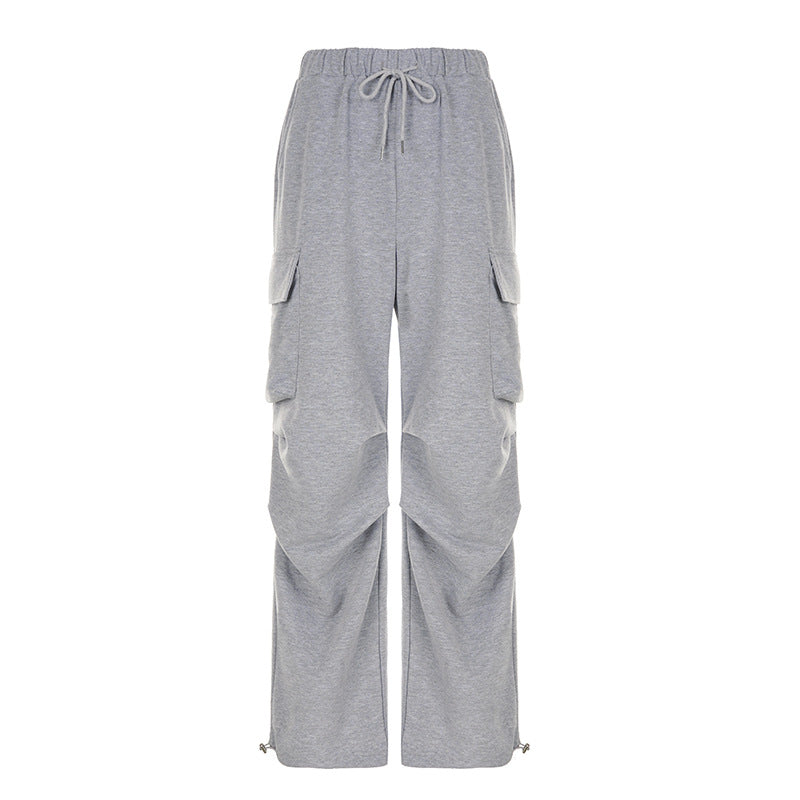 Street Pleated Sweatpants Casual Pants