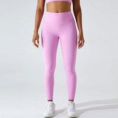 High Waist Belly Contracting Yoga Pants Peach Hip Raise Skinny Sports Pants Quick Drying Outdoor Running Fitness Pants