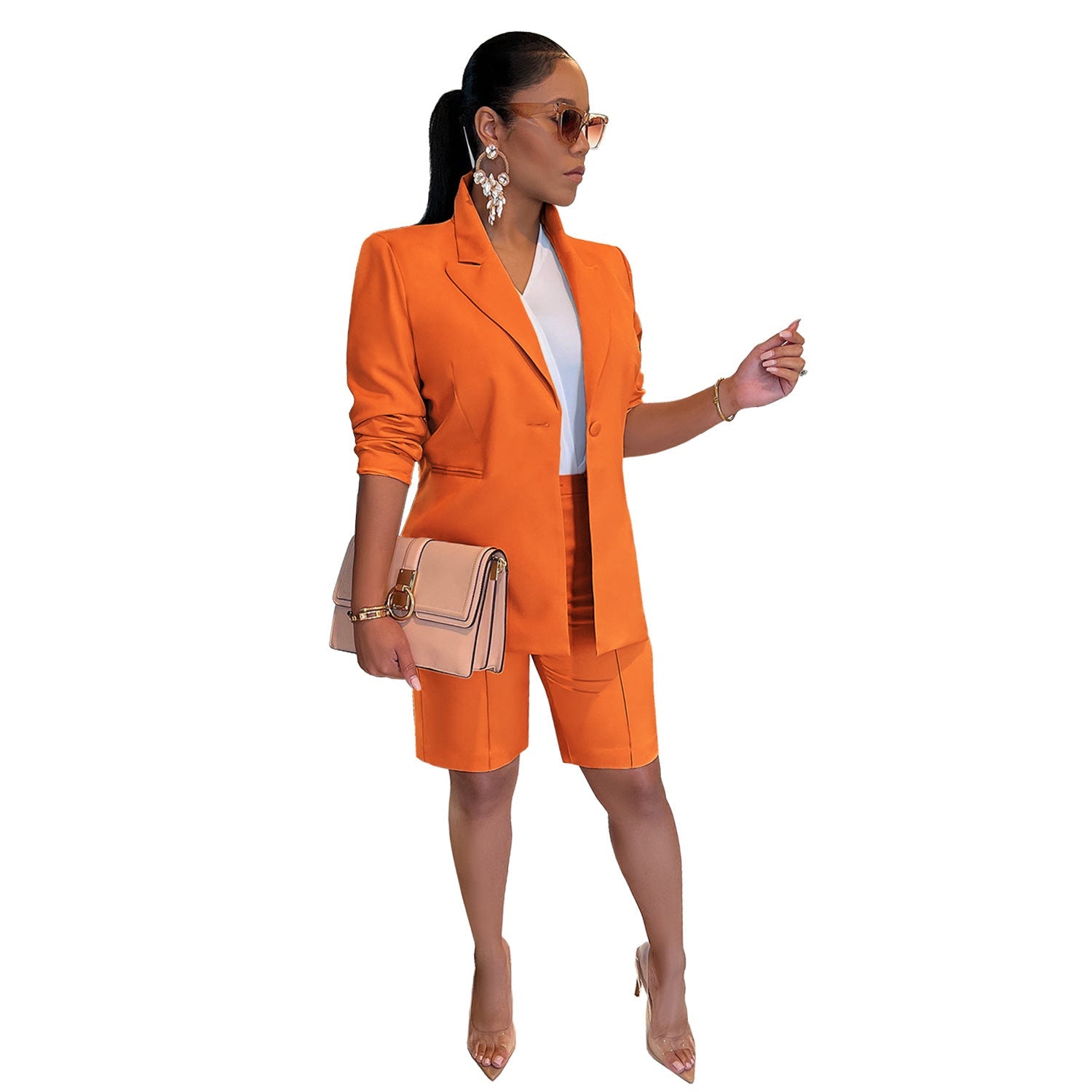 Blazer Shorts Two Piece Suit Casual Suit