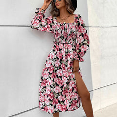 Backless Printed Dress