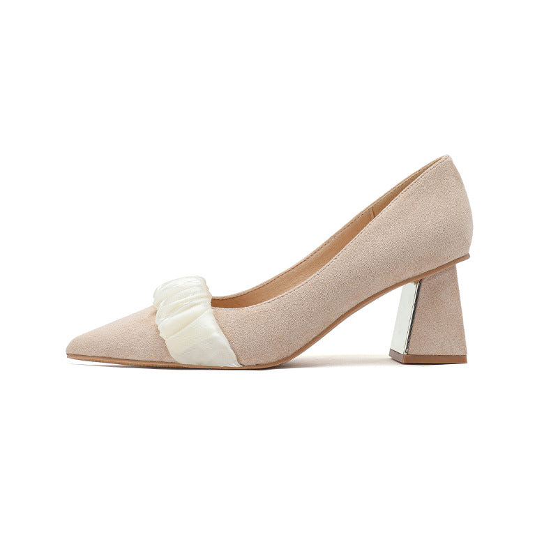 Chaussures uniques à bout pointu et à une seule couche pour femmes