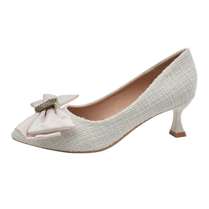 Chaussures de printemps hautes violettes exquises de grande taille pour femmes