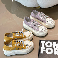 Women's Summer Platform Two-way Breathable White