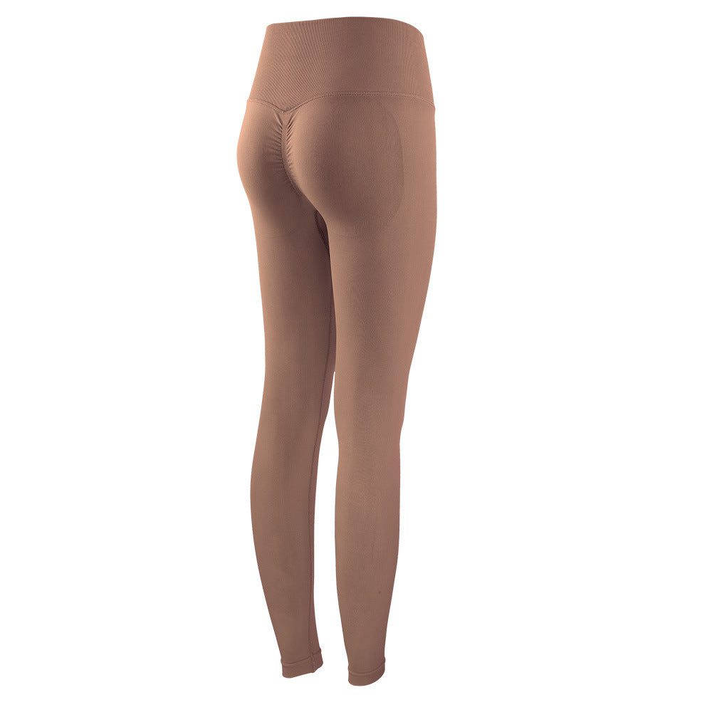 Fitness Pants Peach Nude Feel High Waist Hip Lift Skinny Workout Pants Seamless Yoga Pants