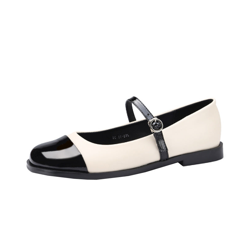 Women's Classic Style Color Matching Mary Jane Flat