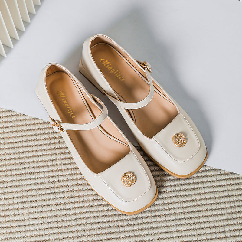 Women's French Low Mary Jane Large Size