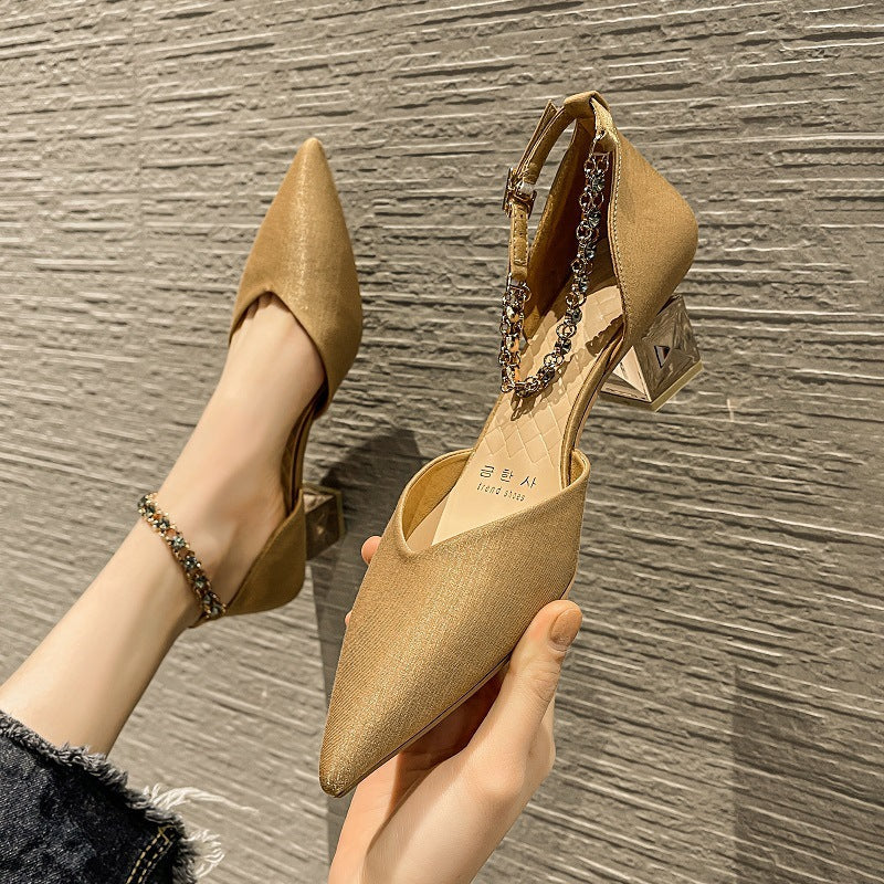 Stylish Women's High Chunky Hollowed Spring
