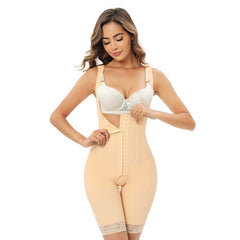 Shaping Slimming Row Buckle Corset One Piece Waist Girdling Belly Contraction Open Jumpsuit