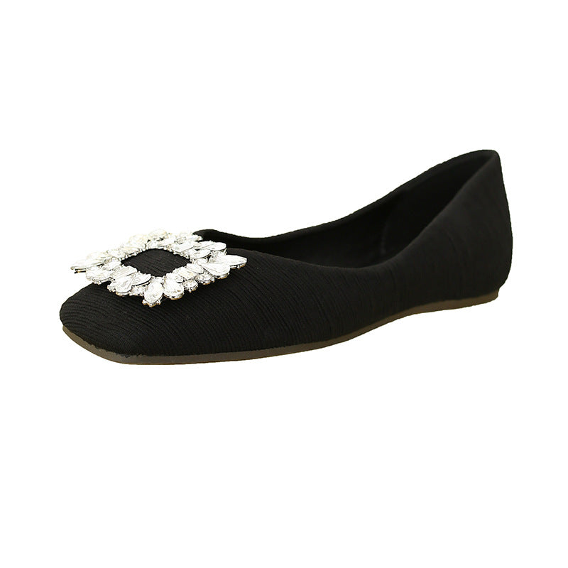 Women's Summer Slip-on Low-cut Rhinestone Soft Bottom