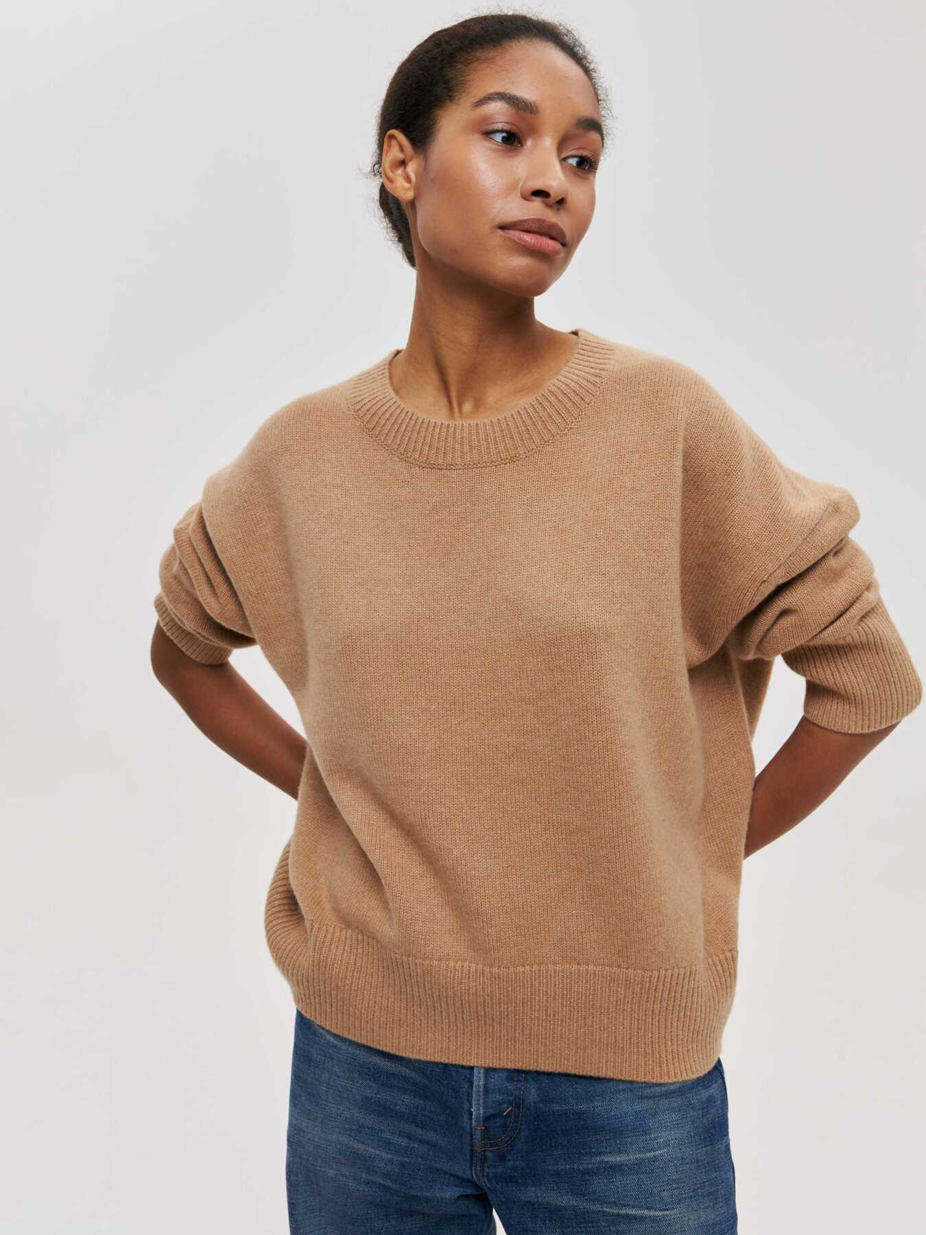 Russian Sweater Round Neck Pullover Loose Sweater