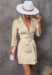 3/4 Sleeve Suit Group Dress