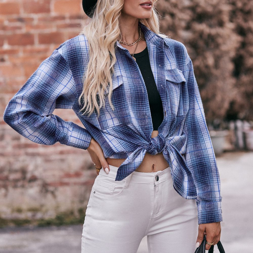 Casual Oversize Loose Plaid Shirt