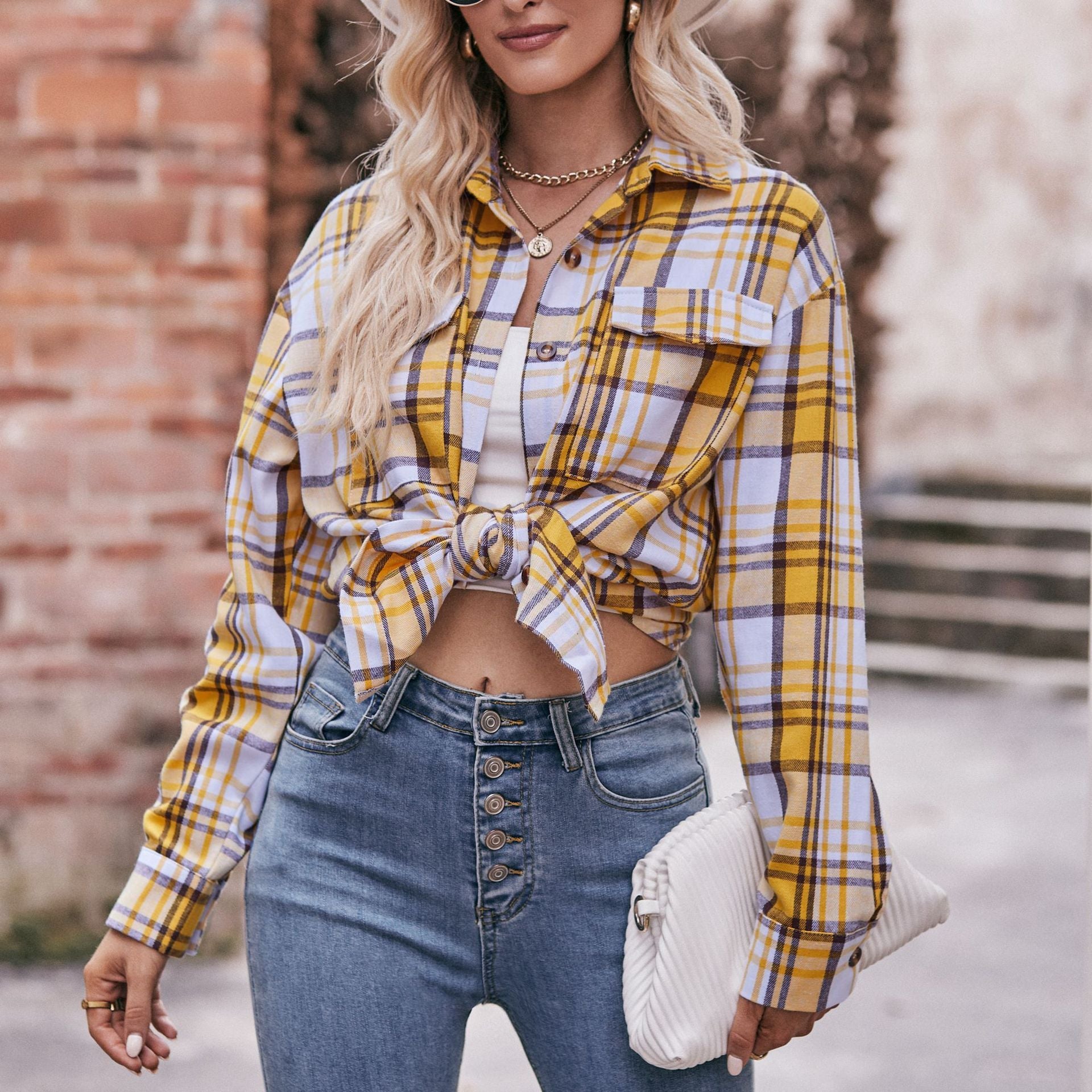 Casual Oversize Loose Plaid Shirt