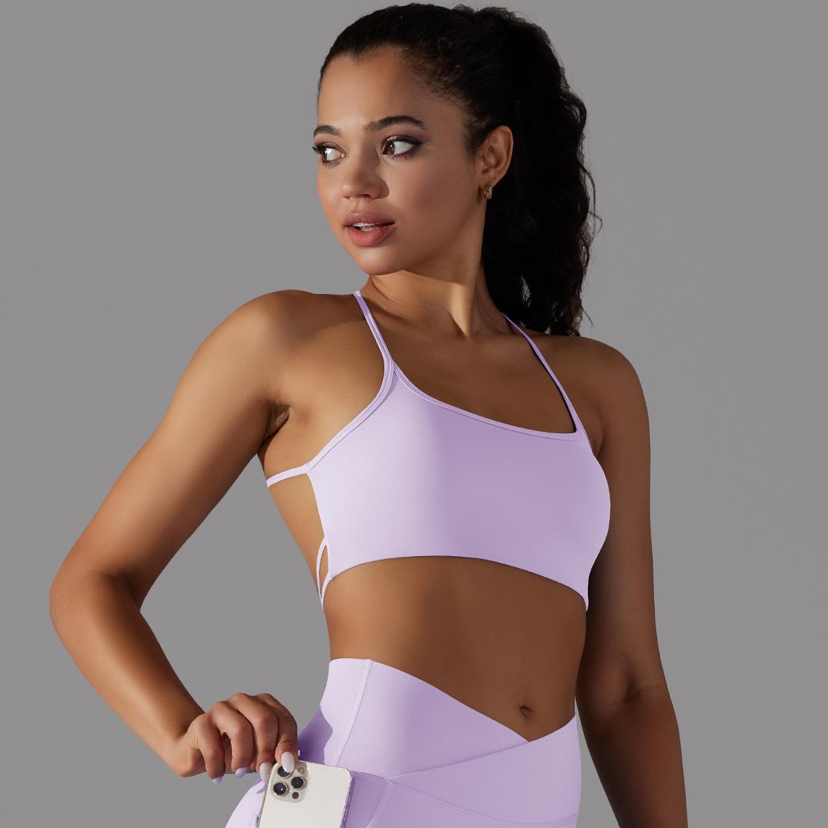 Sports Underwear Push up Cross Beauty Back Strap Yoga Bra Running Workout Vest