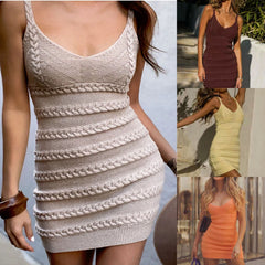 Early Niche Western Knitted Cami Dress Elegant Dress