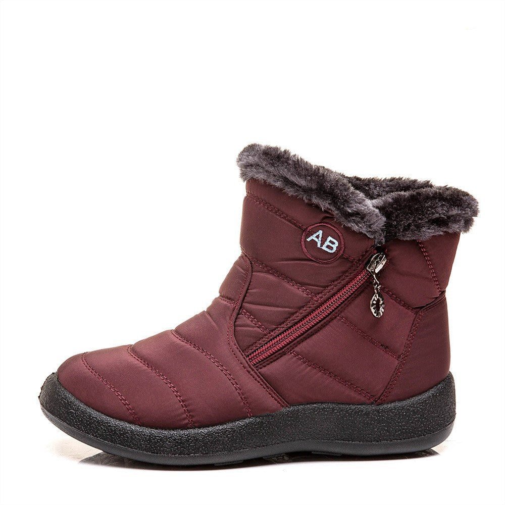 Taille femme hiver chaud fermeture éclair latérale coton léger