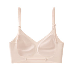 Französische nahtlose Unterwäsche mit nacktem Rücken, dünner U-förmiger Beauty-Back-Neckholder, unsichtbarer, mehrfach tragbarer, bequemer BH
