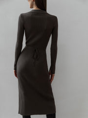 Split Strap Thread Knitted Dress
