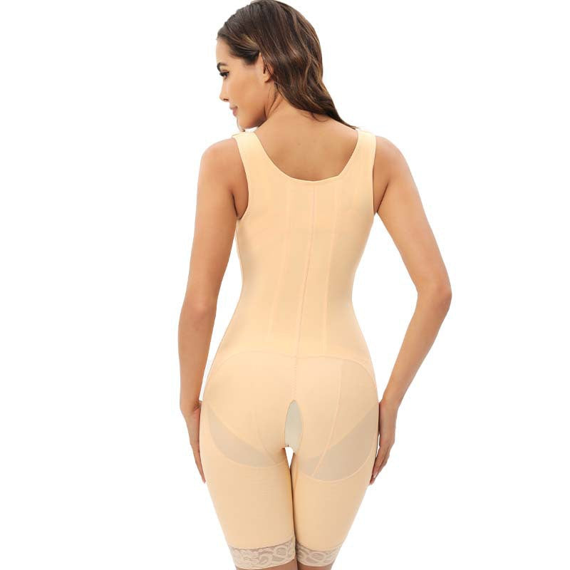 Shaping Slimming Row Buckle Corset One Piece Waist Girdling Belly Contraction Open Jumpsuit