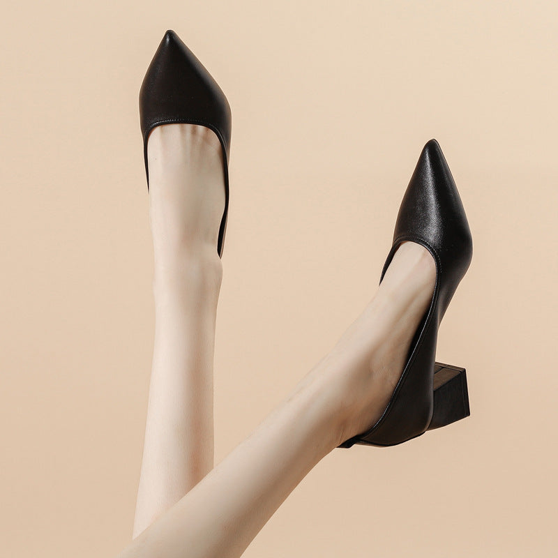 Attractive Low-cut High Pointed Toe Spring