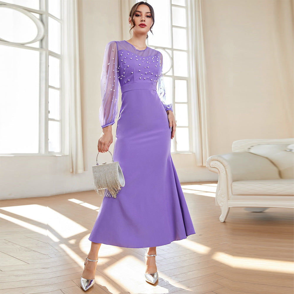 Fashionable Elegant Beaded Dress