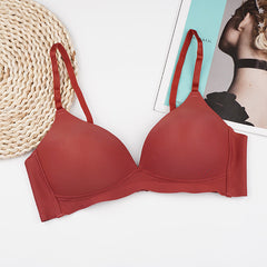 Soutien-gorge push-up réglable en nylon fin et respirant, sans anneau en acier, grande poitrine, anti-affaissement
